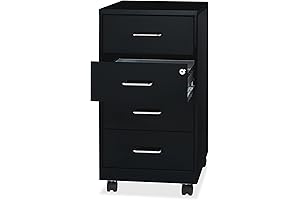 Lorell 18" Deep 4 Drawer Metal Office Organizer Cabinet - Perfect Storage Solution