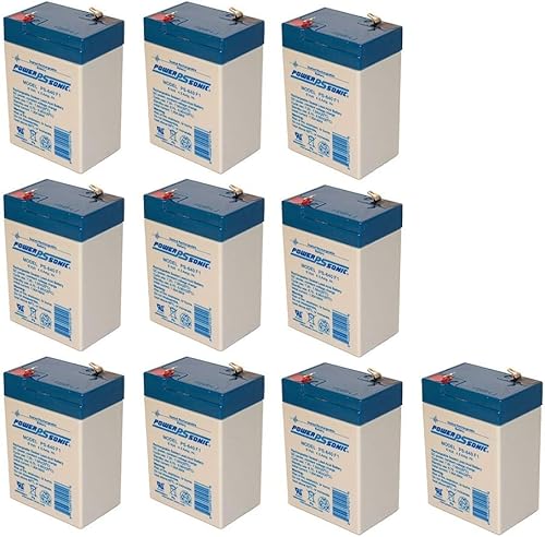 Miniatura 2 de Power Sonic Reemplazo de batería SLA de 6V 4.5AH para Jiming JM-6M4.5AC - Paquete de 10