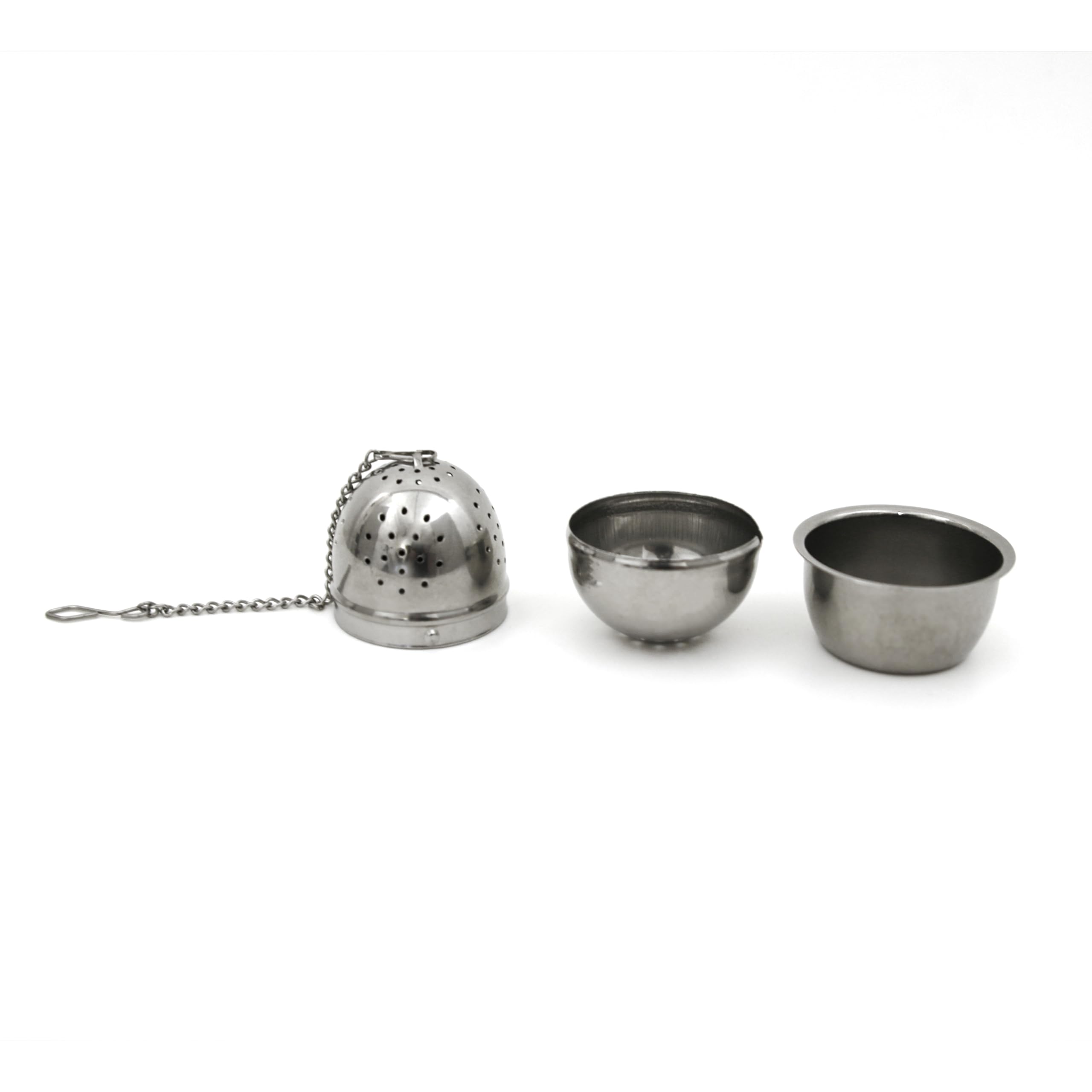 COOK CONCEPT - KA4564, Bola para Té con Soporte de Acero Inoxidable, Reutilizable, Diseñada para Té a Granel, Fácil de Limpiar, Dimensiones: 4.5 x 4.5 x 6 cm, Plateado