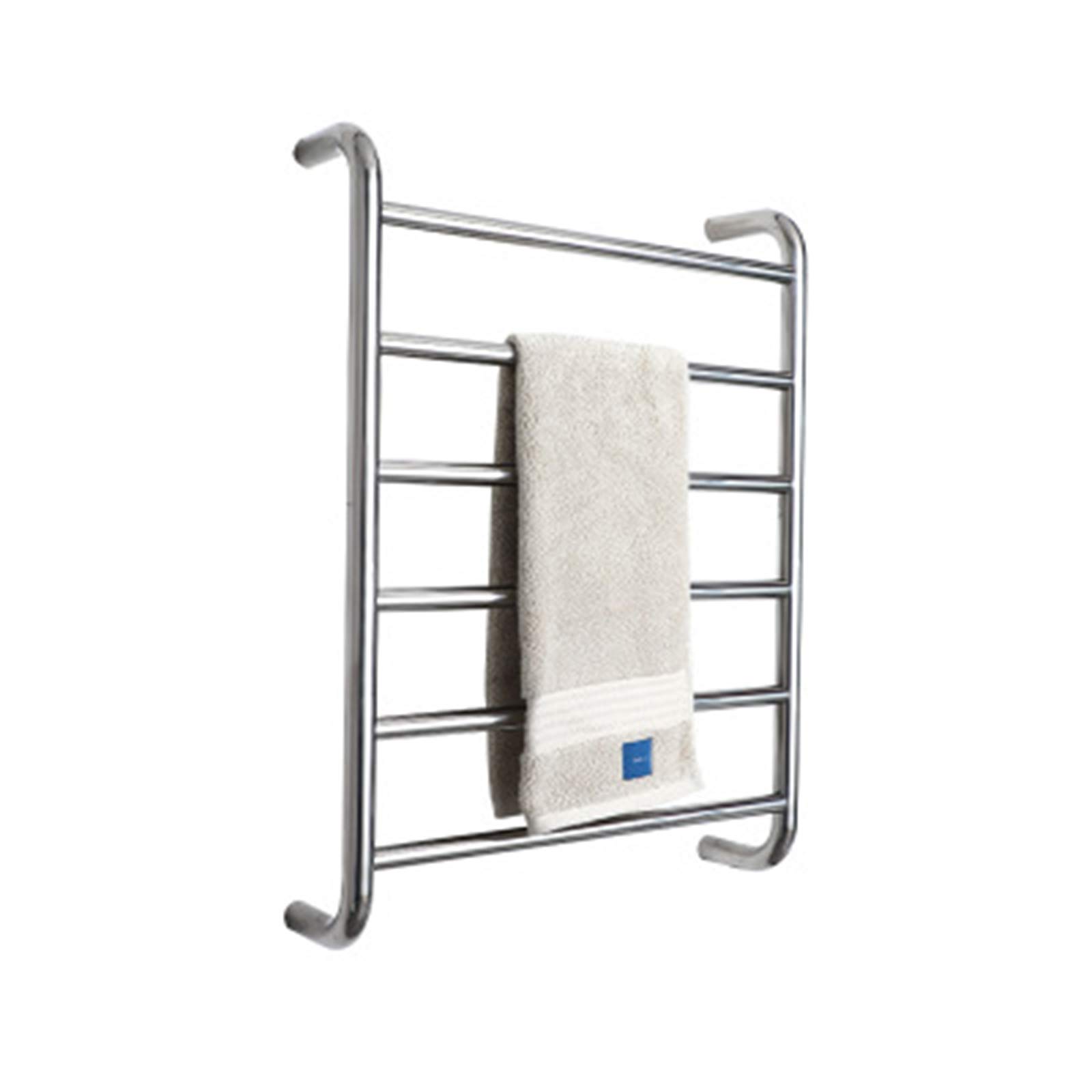 asdchZen Intelligent Electric Heated Towel Rack, 6-Bar Wall-Mounted Electric, Electric 304 Stainless Steel Heated Towel Rail For Home Hotel, Bathroom Drying Rack-Plug In,Hardwired