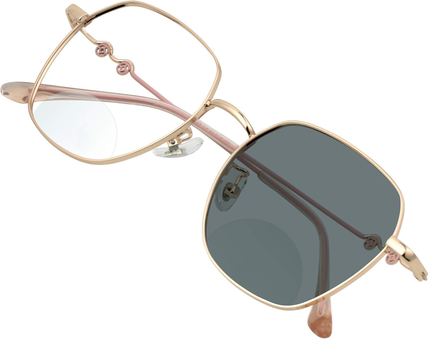 VisionGlobal Bifocal Reading Glasses Blue Light Blocking for Men and Women, Stylish Retro Square