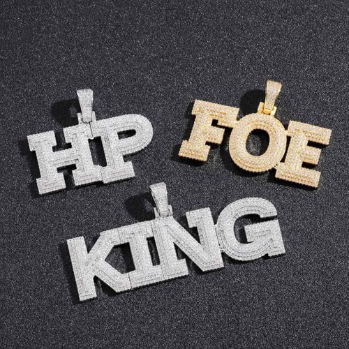 Iced Out Custom Name Pendant Necklace - Hip Hop Personalized Cubic Zirconia Nameplate - Cusotm Jewelry for Men and Women3