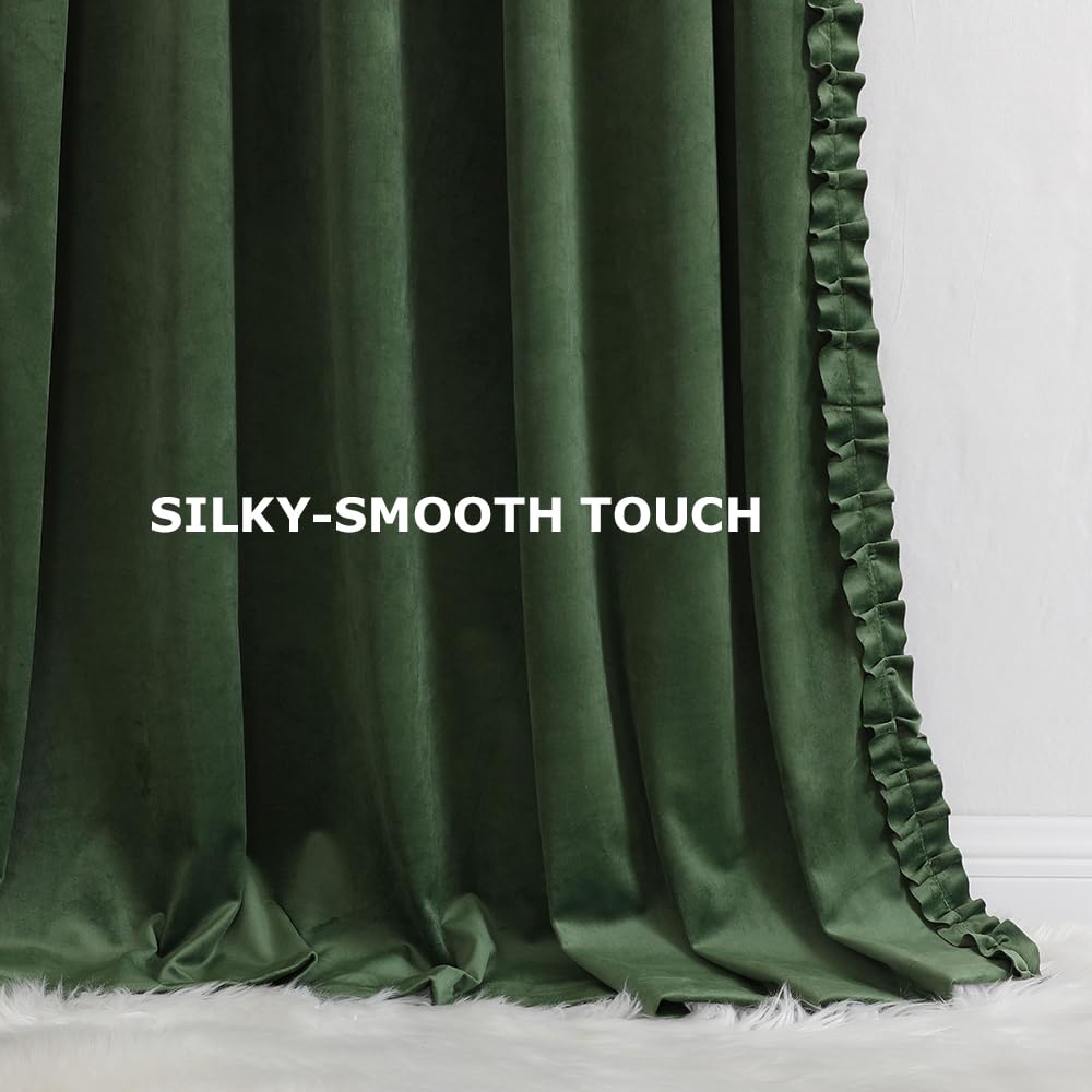 StangH Tende verde salvia da 213 cm, in velluto spesso e super morbido, per asilo, camera da letto, isolamento termico, per casa, ufficio/bagno, 132 x 213 cm, 1 pannello (SHUSCBR5SD1-5284C36