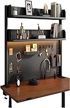 Desktop Rack, Desktop Rack, Desktop Shelf, Perforated Board, Multifunctional Desk Shelf, Adjustable, Width 23.6 x Height 37.4 inches (60 x 95 cm), Desktop Bookcase, Small Case, Office