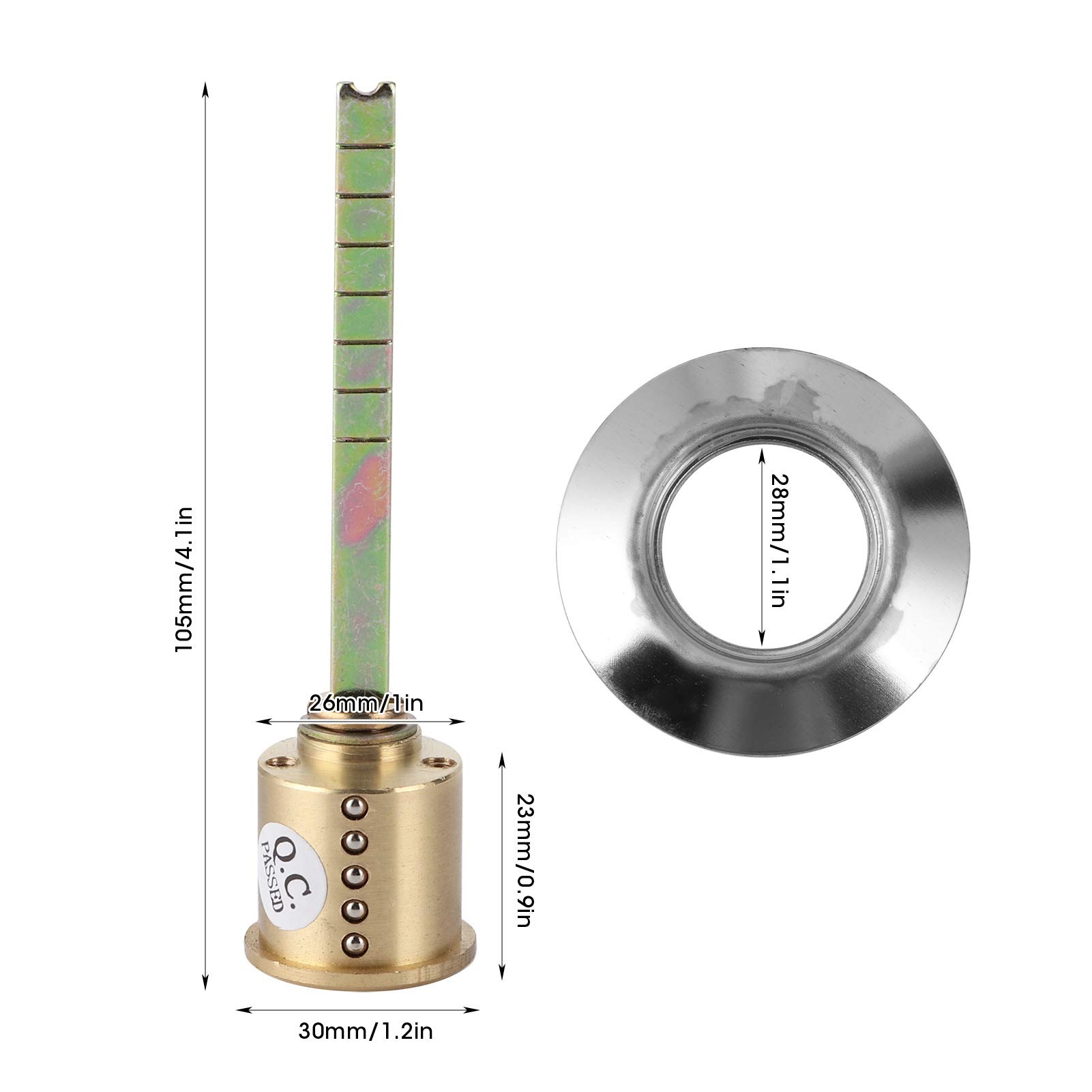 Serrure à gâche électrique, serrure de porte à 2 fils 9-12 V, installation inversée à droite pour portes en fer, portes en bois