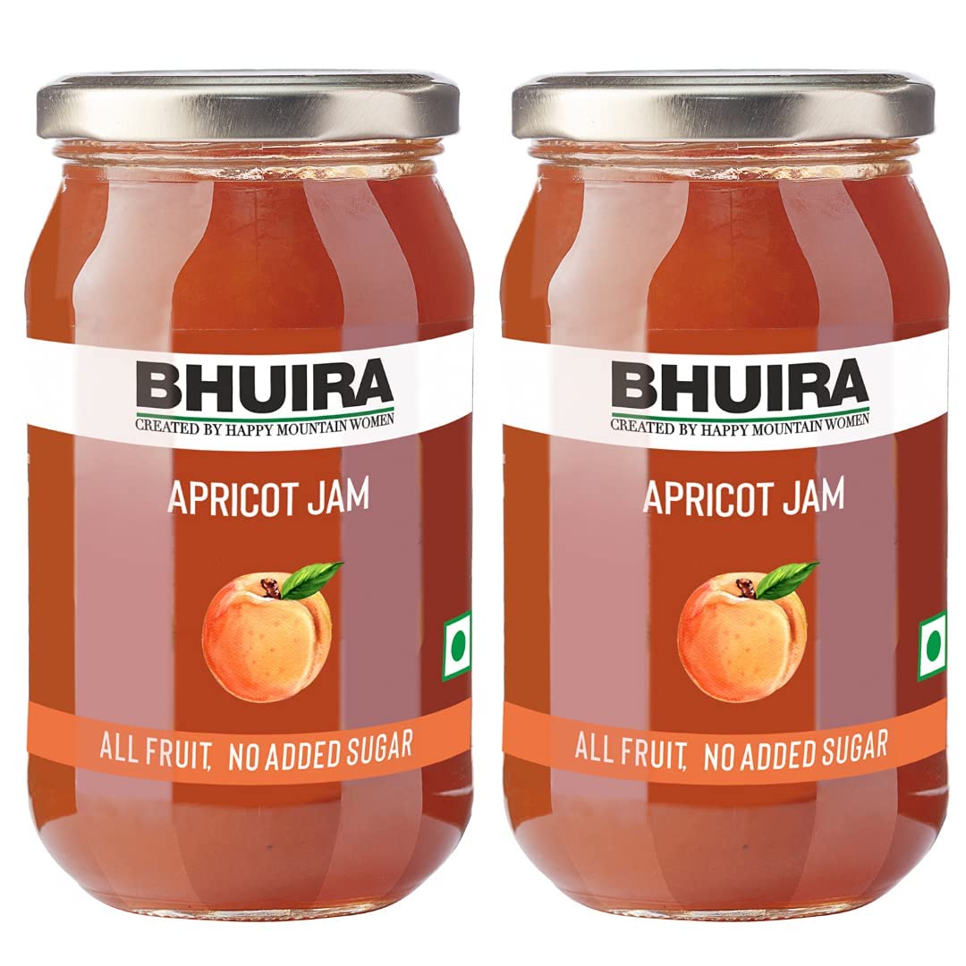 Bhuira|All Natural Jam Apricot Jam-240g each|No Added Sugar|No Added preservatives |No Artifical Color Added |Pack of 2 (B09B5681K4) Amazon Price History, Amazon Price Tracker