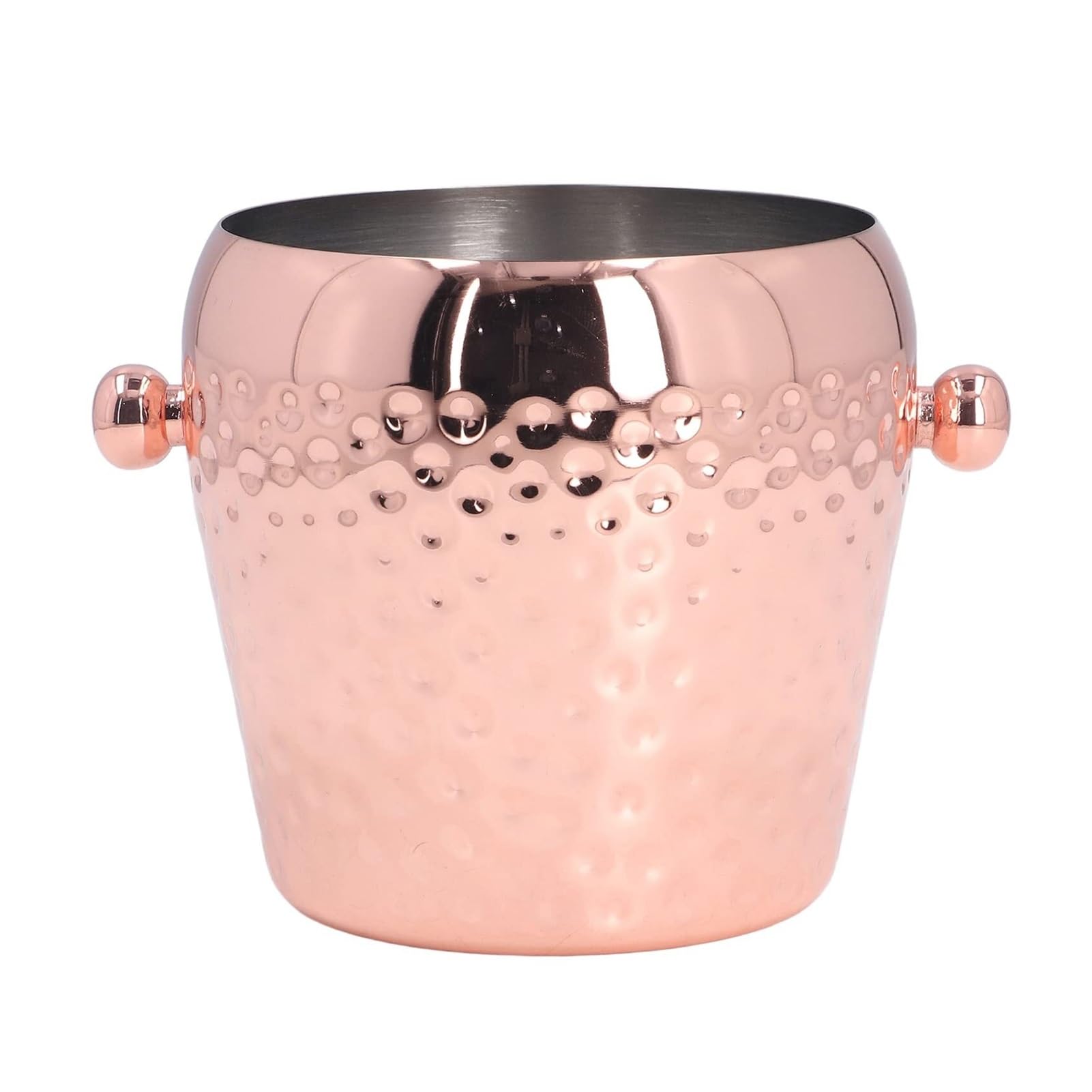 Cubitera de acero inoxidable color cobre de 1L para enfriar botellas en tus cenas