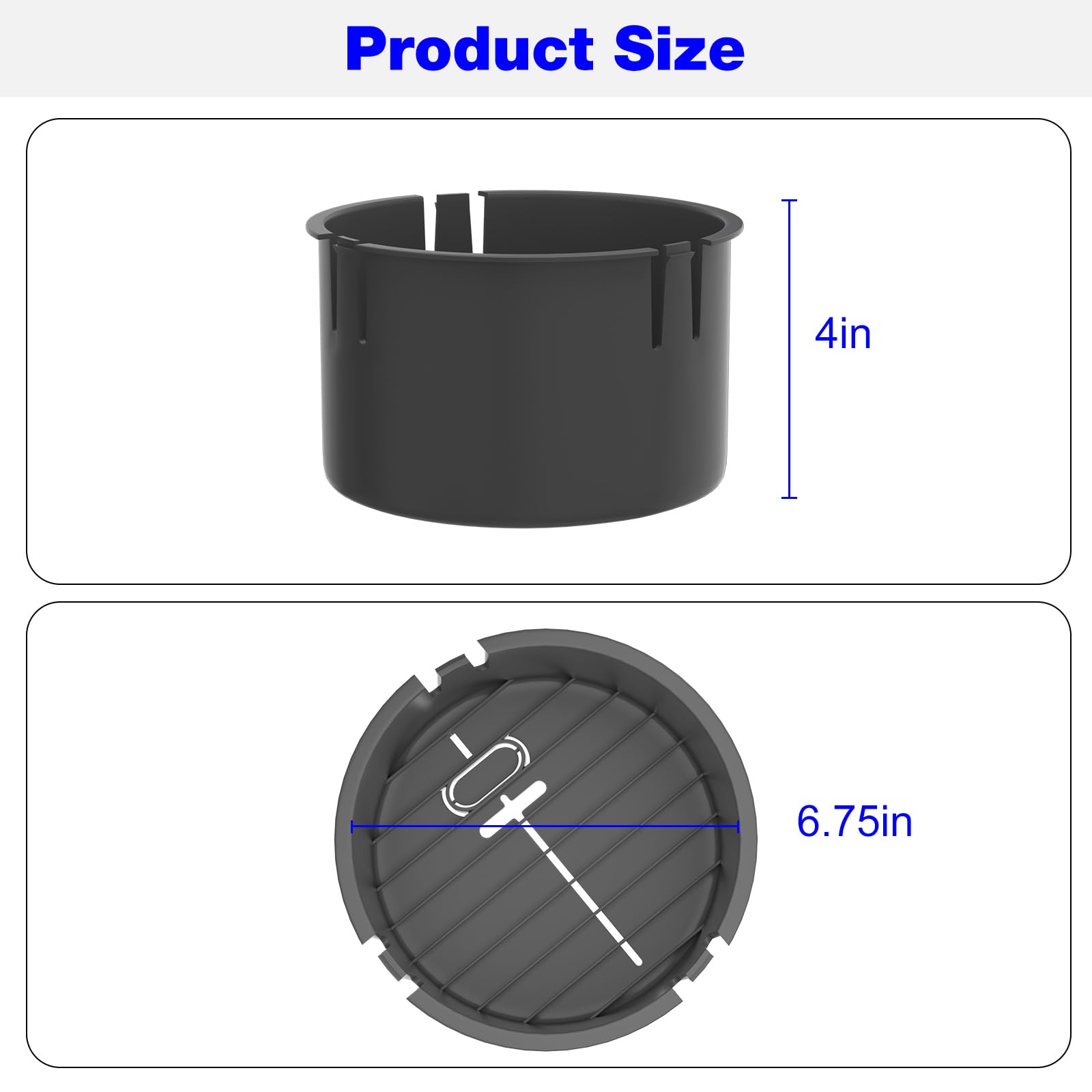 Kayaks Storage Bucket Hatch Bucket Container for Lifetime Kayak Storage, Lifetime Tamarack Angler 100, Pro 103, Weber Angler 110, Temptation 110, Spitfire 950T Fit Hatch Opening 6 7/8
