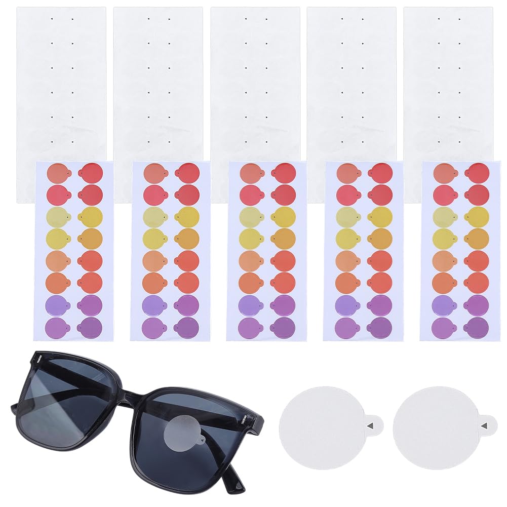nbeads 10 hojas de parche de puntos para gafas de tiro, 160 puntos transparentes mágicos para gafas de tiro, mejorar la puntería pegatinas para caza y deportes de tiro