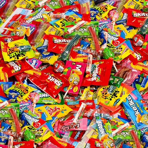 Bulk Candy Variety Pack 2 LB, Individually Wrapped Assorted Chewy & Hard Candy Mix for Goodie Bags,...