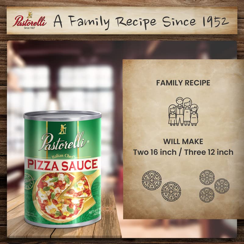 Miniatura 3 de Pastorelli Salsa de pizza, auténtica salsa italiana original para pizza con aceite de oliva virgen extra y queso pecorino romano rallado, desde