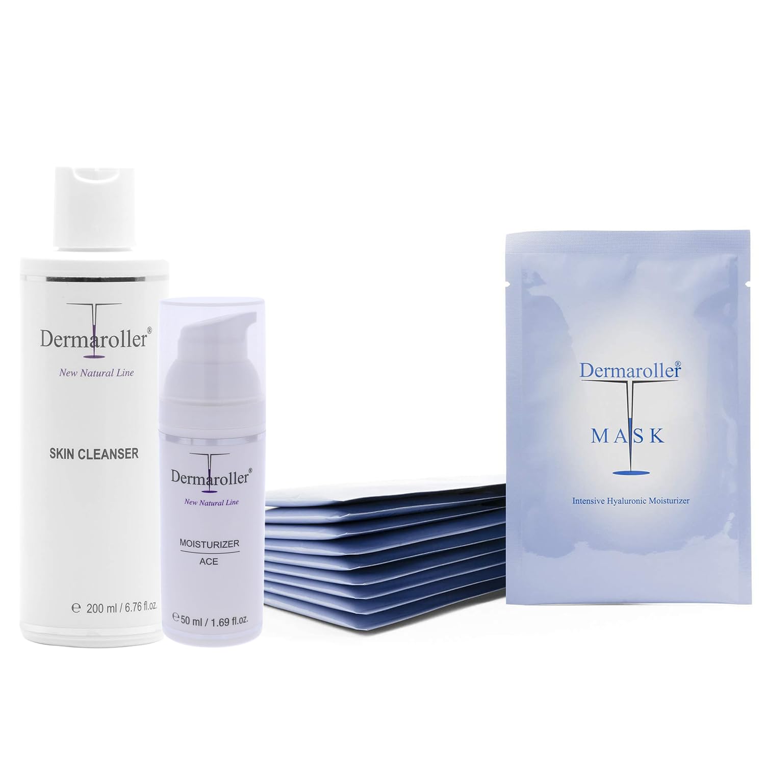 DermarollerMask and Cleanser with Moisturizer New Nature Line Bundle
