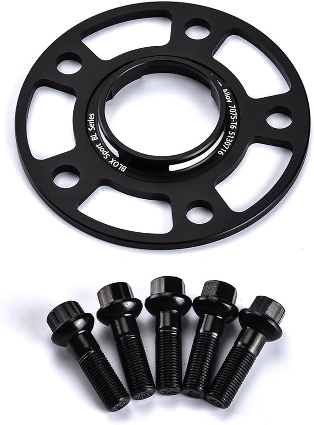 2Pcs 10MM Hub Centric Wheel Spacers Adapters 5x130 CB 71.6 Forged Aluminum 7075-T6 with Bolts 14x1.5 for Porsche