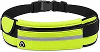 Pochete Esportiva Impermeável para Corrida e Academia com Porta Celular Ajustável, Leve, Resistente e Confortável – Ideal para Caminhada, Treino, Viagem e Atividades ao Ar Livre (Verde-limão)