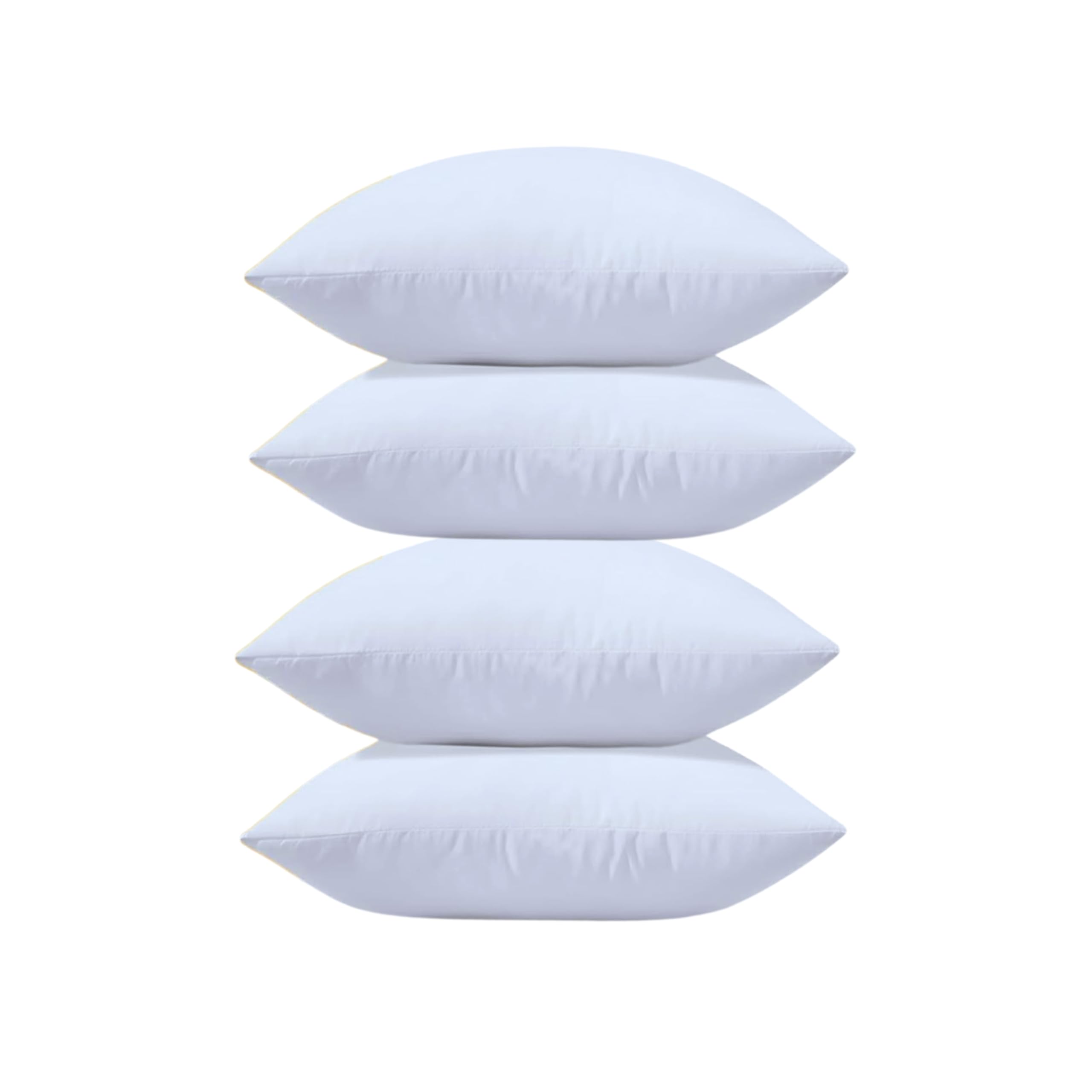 ELOVELA Cushion Inserts 45cm x 45cm Fluffy White Hypoallergenic Hollowfibre Cushions, Luxury Bounce Back Sofa Cushions Inner with Breathable Polycotton Cover (Pack of 4)