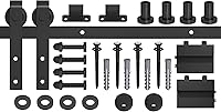 Vista 6 de DonYoung 5FT Sliding Barn Door Hardware Kit, Upgraded Screw Fixation Modular Track, Heavy Duty Barn Door Track Kit Fits Single Door 26"-30" Wide