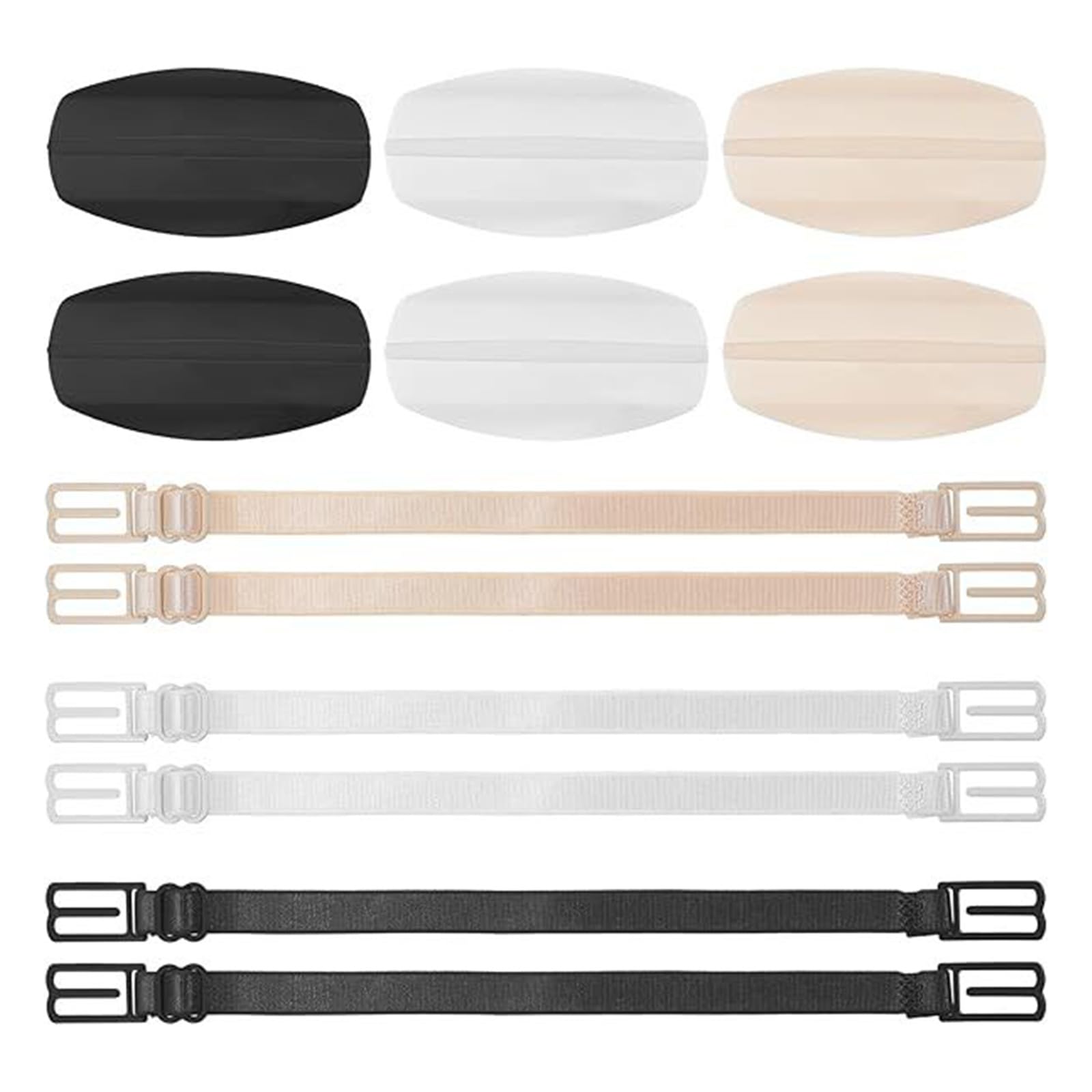 Jazuaiao Invisible Bra Strap Grippers Slip on Skin Ensuring Fit for Fashion Outfits Bra Strap Comfortable Grips