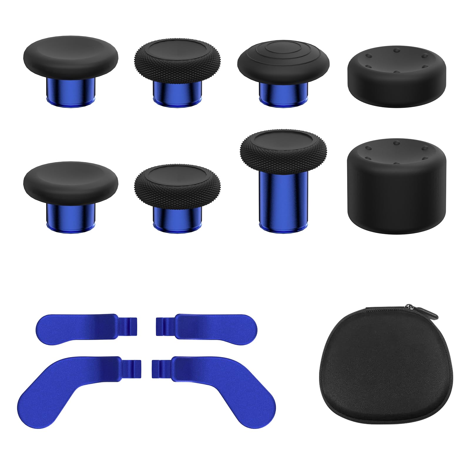 KD.FLY 13 w 1 metalowy Thumbstick Kit do Xbox One Elite Series 2, Xbox Elite Controller Parts, akcesoria gamingowe z 6 metalowymi joystickami swap, 2 D-pads, 4 wiosłami z torbą do przechowywania