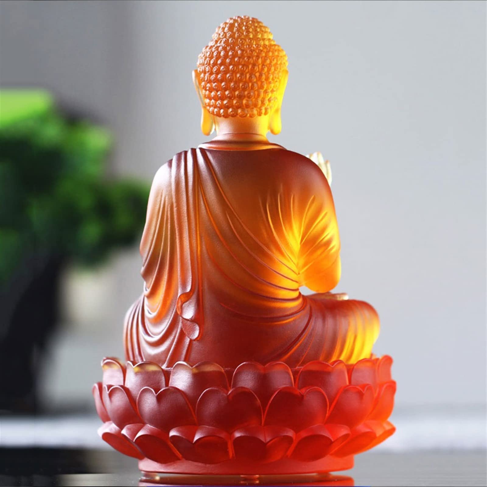 Statue di Buddha Ornamenti Zen Statue di Buddha smaltate Offerte familiari Buddha Seduto benedici la Pace Decorazione Feng Shui