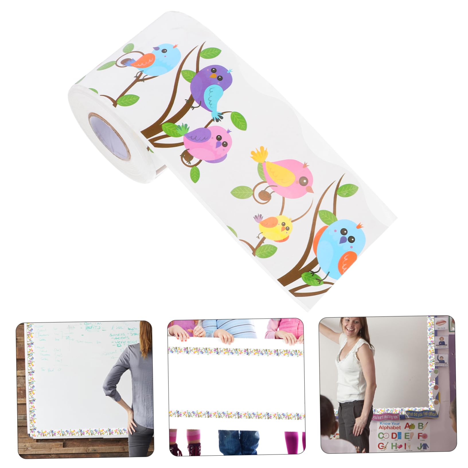Housoutil 3 Rollos De Pegatinas Decorativas Autoadhesivas Para Aulas Tablones De Anuncios Elegantes Pegatinas De Pared De Pvc