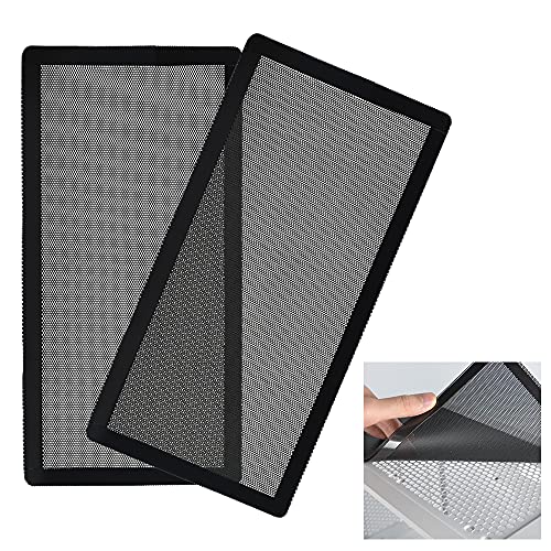 SPEACOUR 2 PCS 240 * 120mm Filtre Anti-poussiere Pc Magnétique Filtre Ventilateur PVC Filtres à Poussière en Maille Grille de Protection pour Boîtier d'Ordinateur Dissipateur Refroidisseur(Noir)
