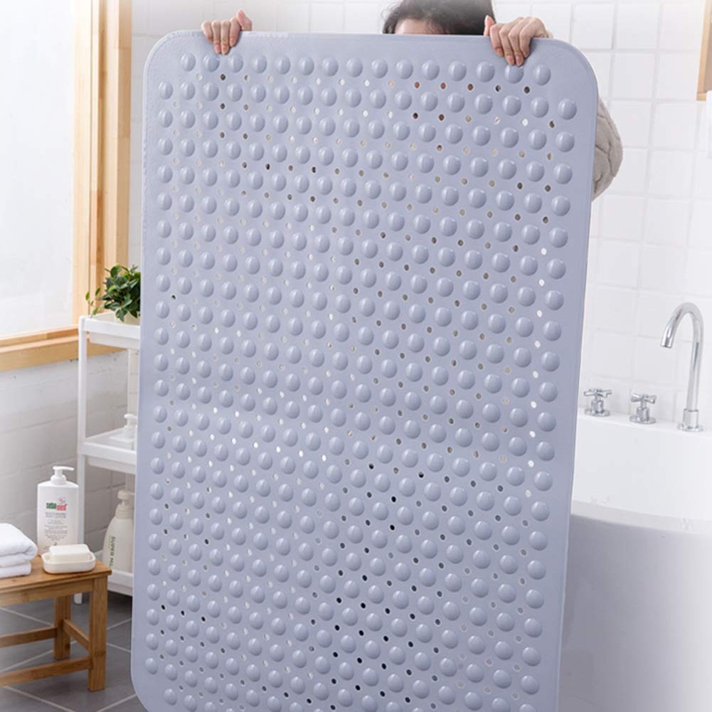 Alfombrilla de ducha antideslizante de madera con ventosas y agujeros de drenaje, almohadilla de ducha antideslizante para un uso seguro en el baño, accesorio de baño resistente al agua