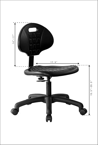 Miniatura 5 de Chair Master Silla Altura Mesa ESD Antiestática - Silla ergonómica de poliuretano. Seat Ht Adj. (15.5"-20.5") Heavy Duty Fácil de limpiar. Diseñada