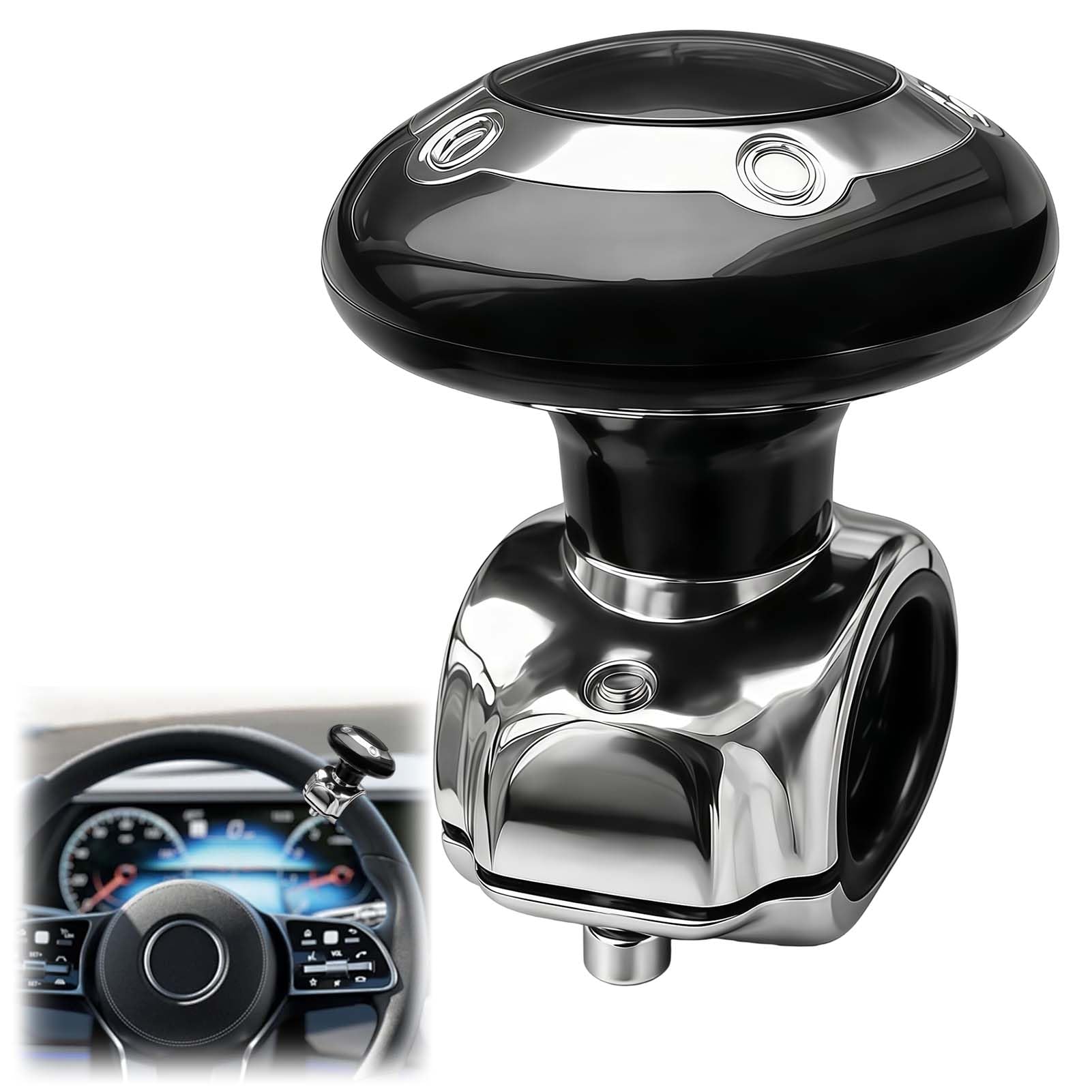 Vehicle Steering Wheel Spinner Knob,Universal Fit Driving Helper Car Handle Spinner,steering wheel knob spinner for Cars, Trucks, Tractors, Boat, Maneuver Ease on Any Vehicle
