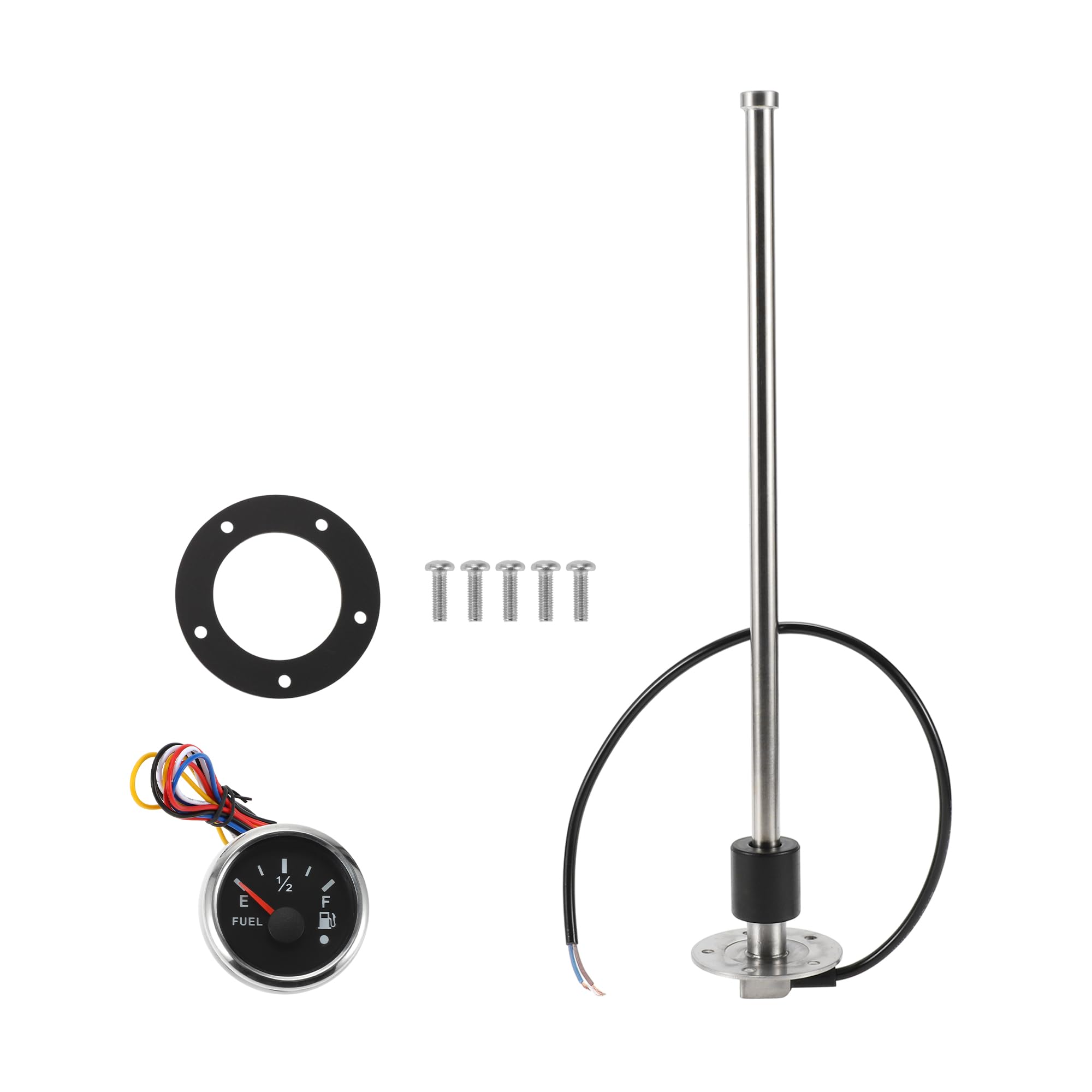 INFINAUTO 380mm Fuel Sending Unit and Gauge Kit 15" for Boat Car Vehicle Fuel Tank Sending Unit Fuel Level Sending Unit Gas Water Tank Sender