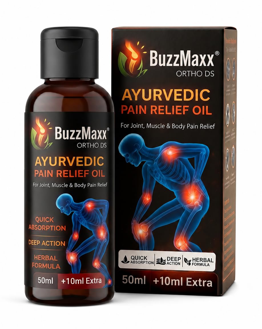 Ayurvedic Pain Relief Oil | Ortho Oil for Joint Pain, Knee Pain, Back Pain, Neck Pain & Shoulder Pain | Joint Mobility & Muscle Relief | Long-Lasting Relief | Fast-Absorbing | Non-Greasy Formula | Natural Support for Stiffness & Soreness | Herbal Massage Oil for Men & Women-image-45