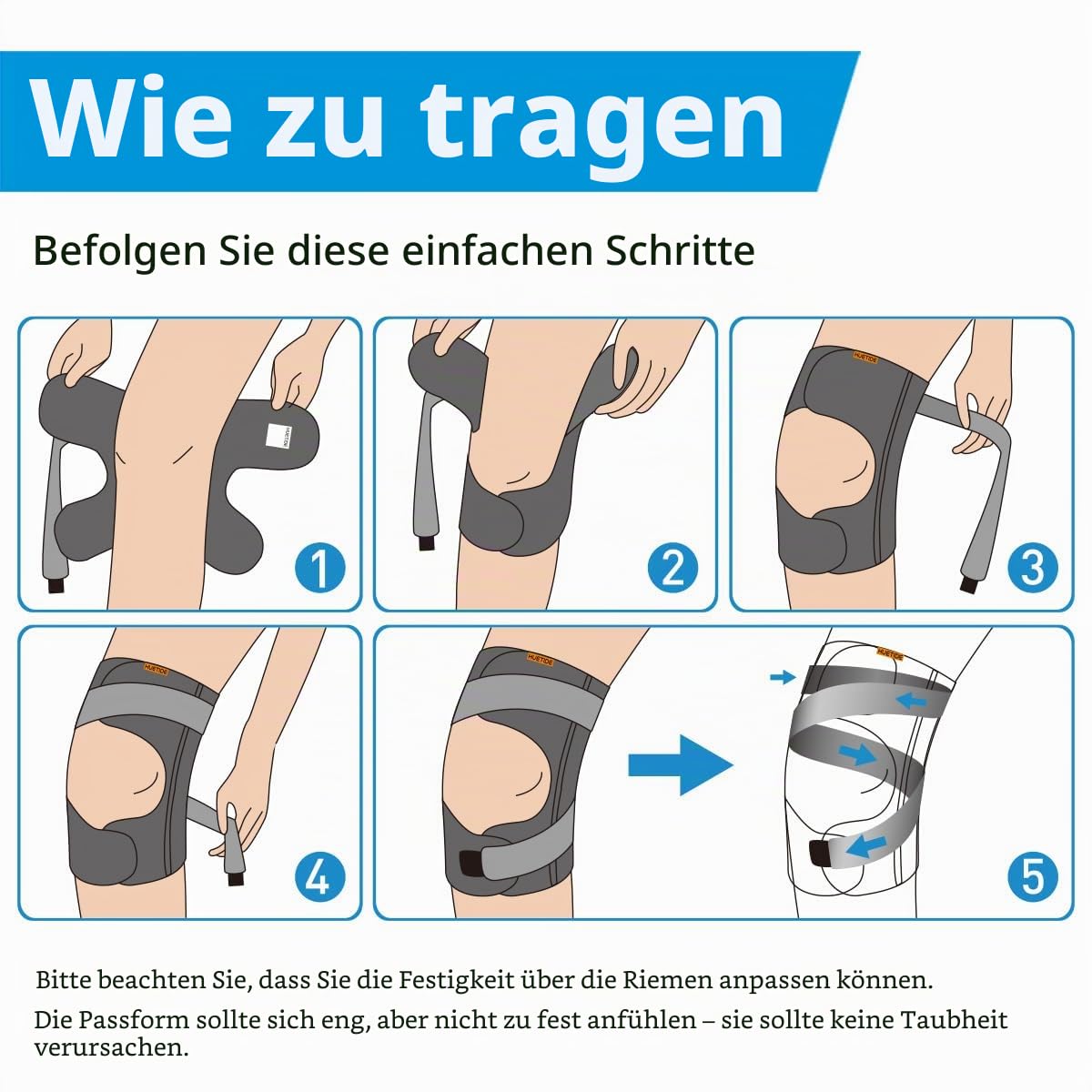 Patella-Kniebandage, Kniebandage für Damen und Herren, Knieschmerzlinderung, verstellbare Kniebandage für Arthritis, Laufen, Meniskusriss, Gelenkschmerzen, Wandern, Tennisverletzungen, Sport (groß)