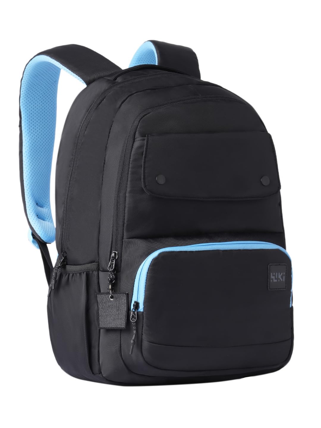 Wiki Vibe 28 Backpack For Boys & Girls | 18 Inch- 28 Ltr and Two Compartments with Padded Shoulders, Bottle Holder | Best for Books,Stationery,Lunch Box & Essentials - Black-image-10