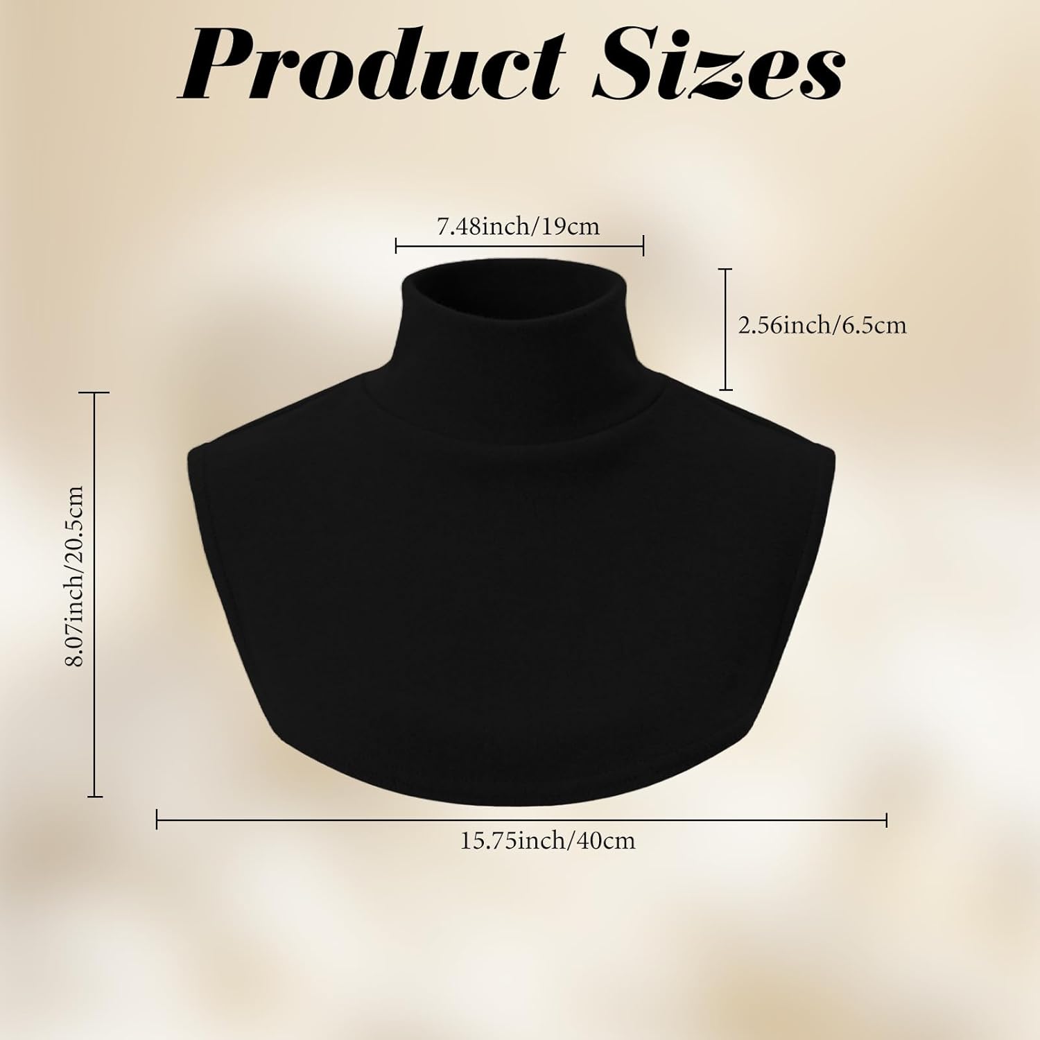 2Pcs Detachable Fake Turtleneck Collar Mock Turtleneck Collar False Half Blouse Collars for Women Men - Image 7
