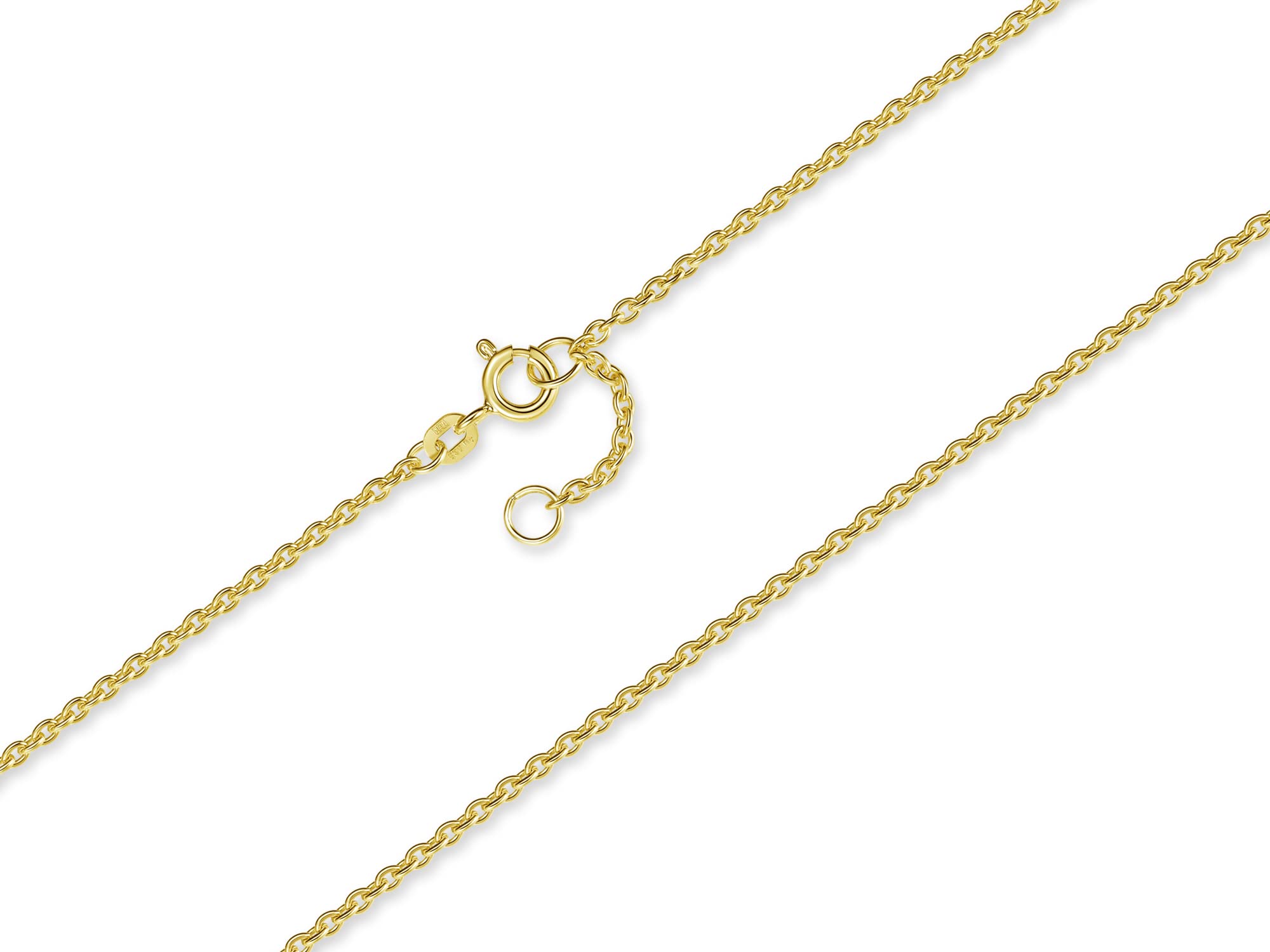 Fußkette Erbse Breite 1,8mm | aus echt 585 Gold | hochglanzpolierte Fußkette | Echtgold mit Federringverschluß