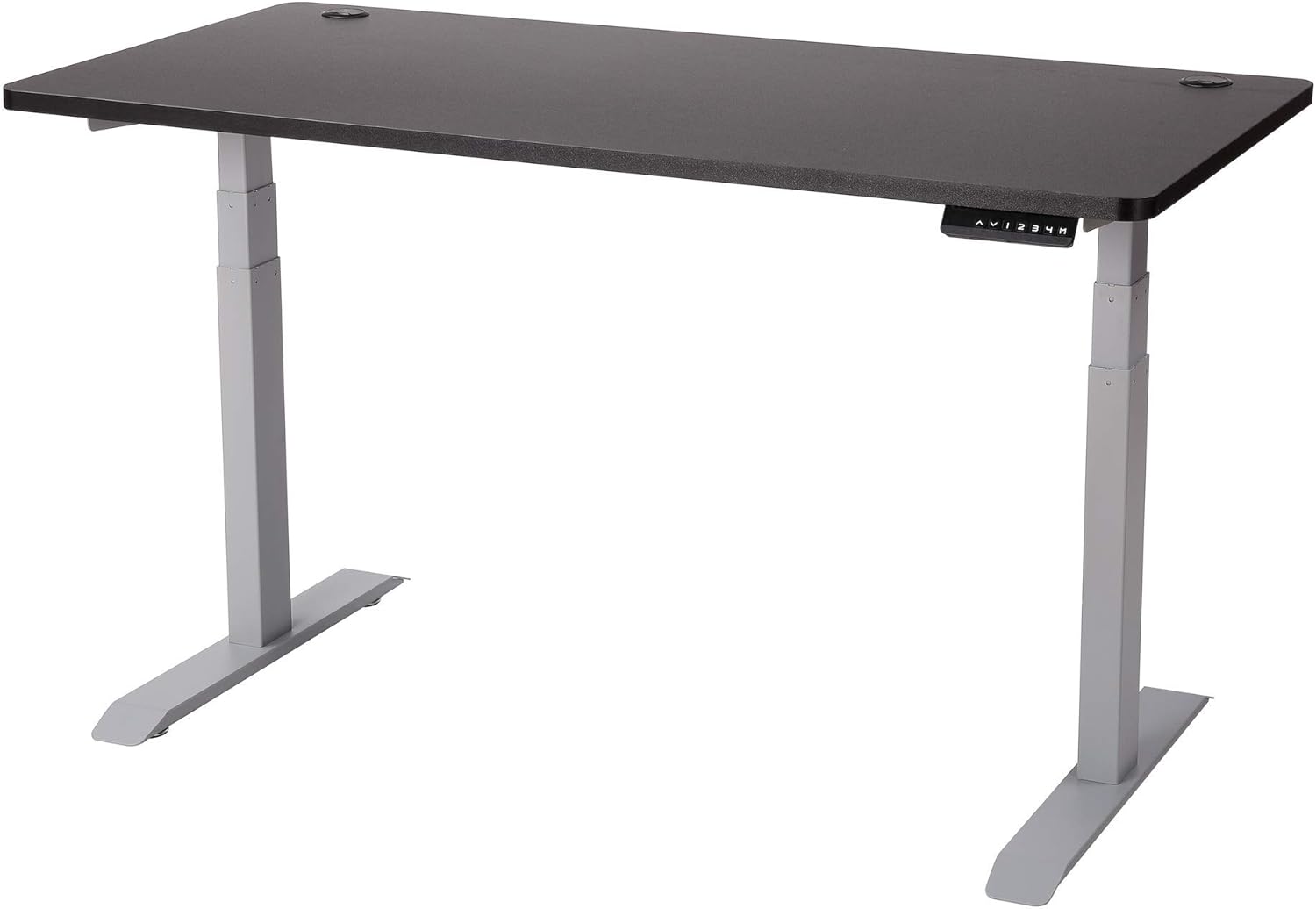 UNICOO Melamine 55.1 x 27.6 Inch Universal Table Top for Standard and Sit to Stand Height Adjustable Home and Office Desk Frames (Tabletop 55 - Black)