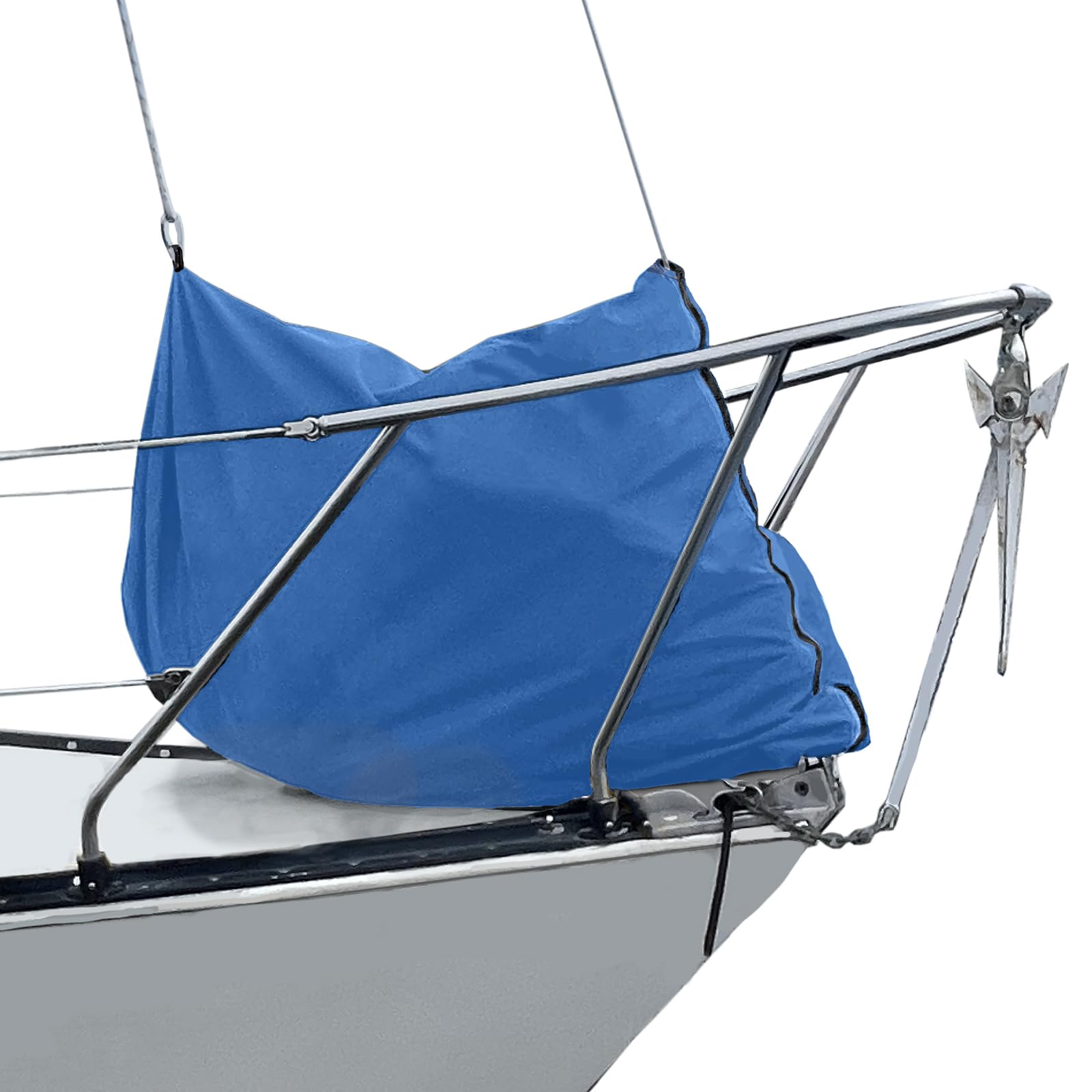 SavvyCraft Waterproof Jib Bag, Heavy Duty 600D Jib Sail Staybag, UV Protection Weather-Resistant Sailboat Headsail Bag, Large 25