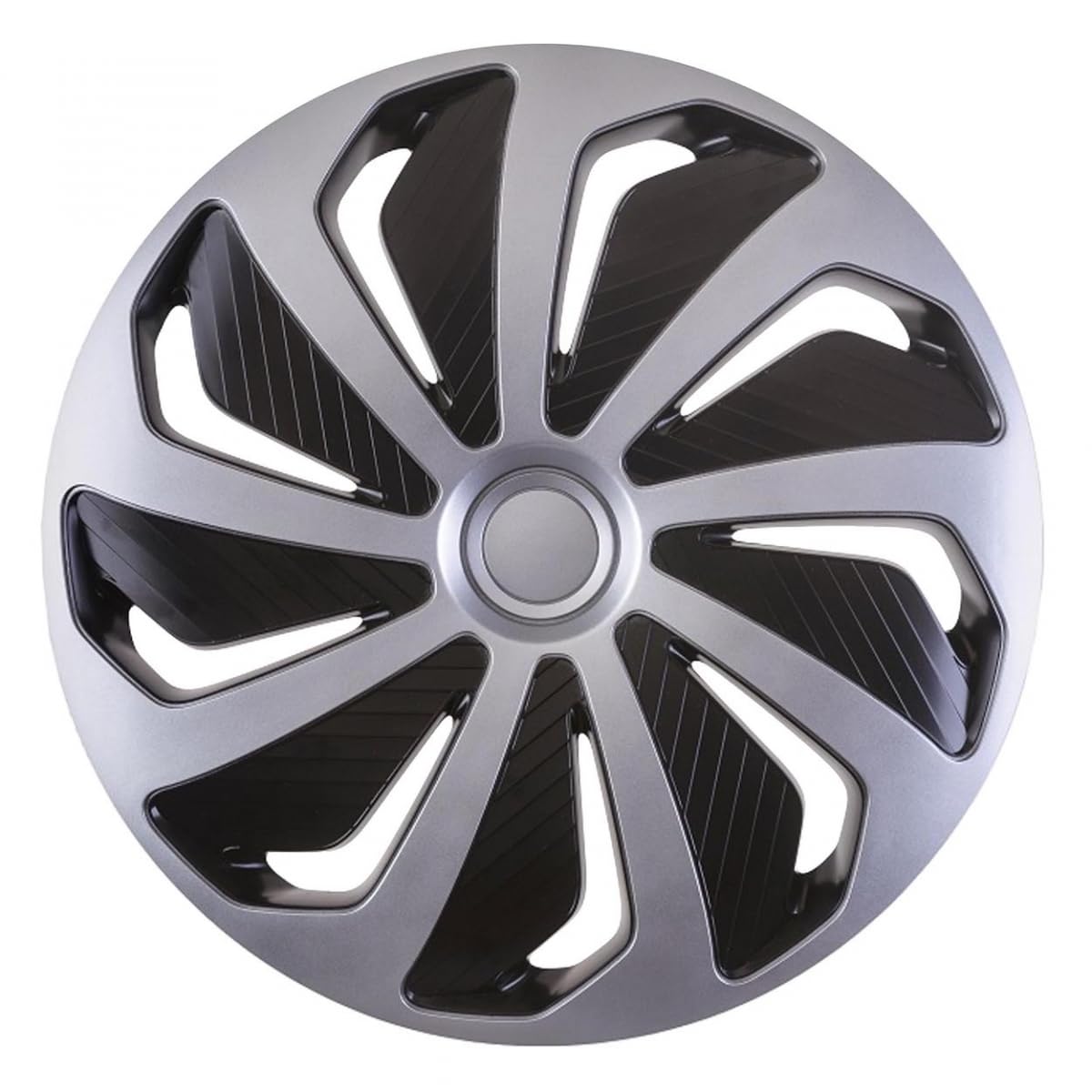 VERSACO Copricerchi 15" pollici nero argento Copricerchi Auto 10671
