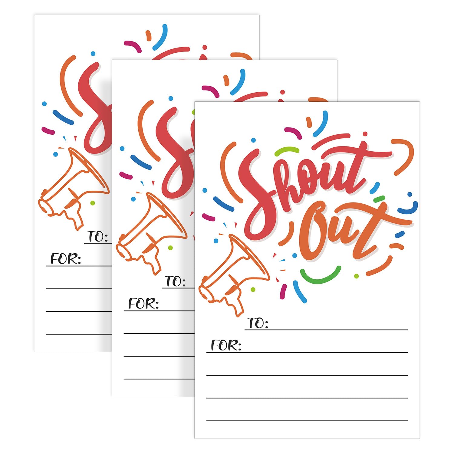 50pcs Shout Out Cards