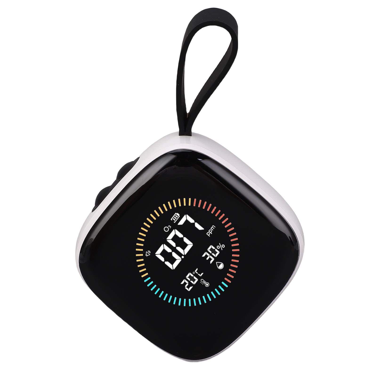Walfront Medidor de Calidad de Aire O3 3 en 1, 0-50PPM, Portátil con Pantalla LCD, Batería Recargable y Cordón para Viajes, Camping y Picnic
