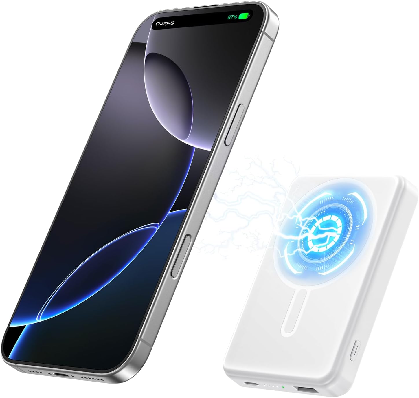 Aterob for Magsafe Portable Charger Power Bank, 12000mAh Magnetic Power Bank with 15W Wireless & 20W USB C Fast Charging, Ultra-Slim Battery Pack for iPhone 17/16/15/14/13/12 Series, Travel Essential