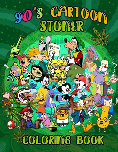 90s Cartoon Stoner Coloring Book For Adults: 90s Cartoon Wonderful Trippy Psychedelic Stoner Coloring Books For Adult | Perfect Stoner Gift for Men ... Coloring Book, Halloween Coloring Book