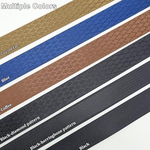 Image of WYuZe Men's Military Tactical Web Belt, Casual Nylon Webbing with No Metal Buckle