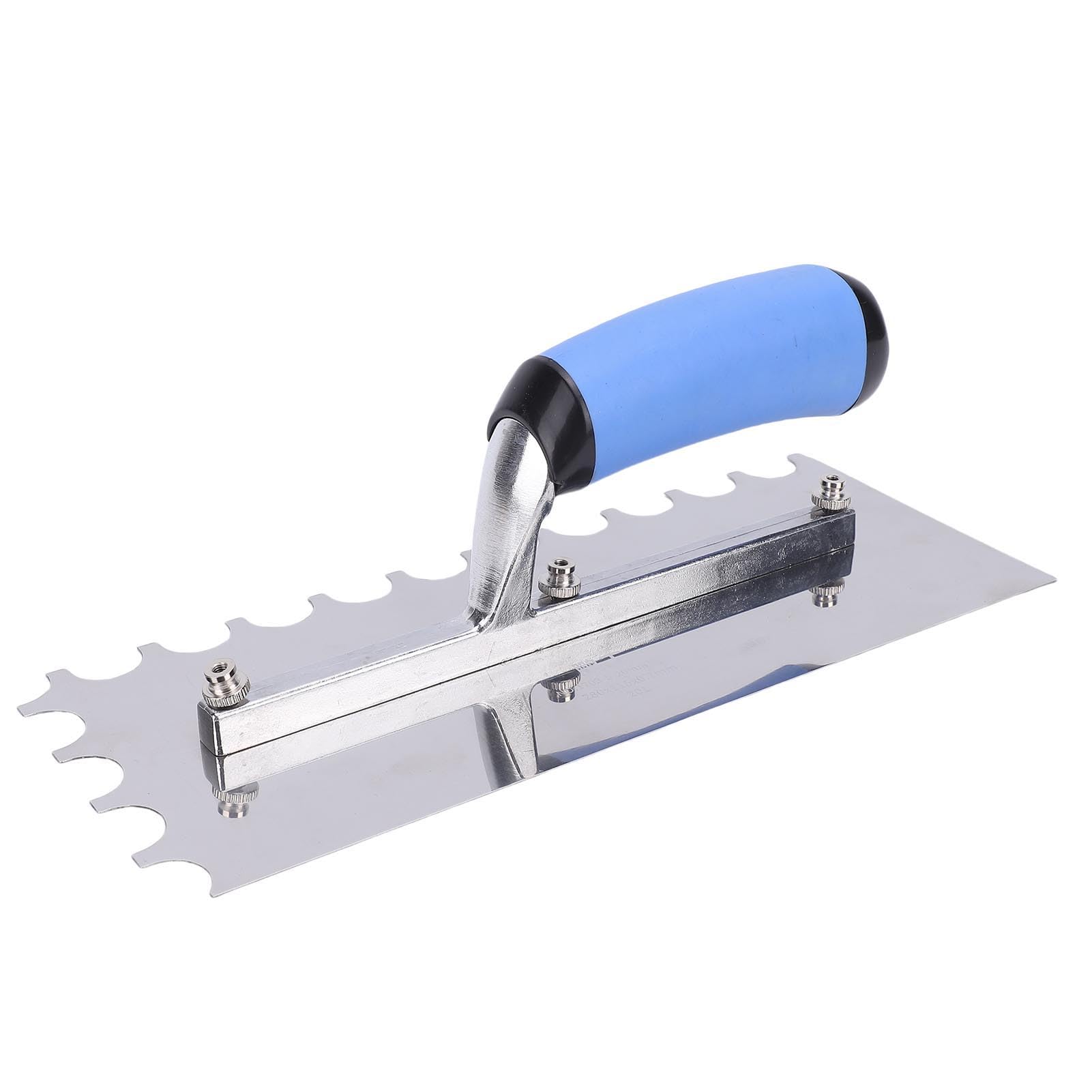 Topiky Juego de Paletas para Azulejos de Acero Inoxidable, Paleta de Yeso Intercambiable de 9 Piezas, para Aplicación de Adhesivo para Azulejos, Trabajos de Mortero de Pared, Construcción de Pisos y