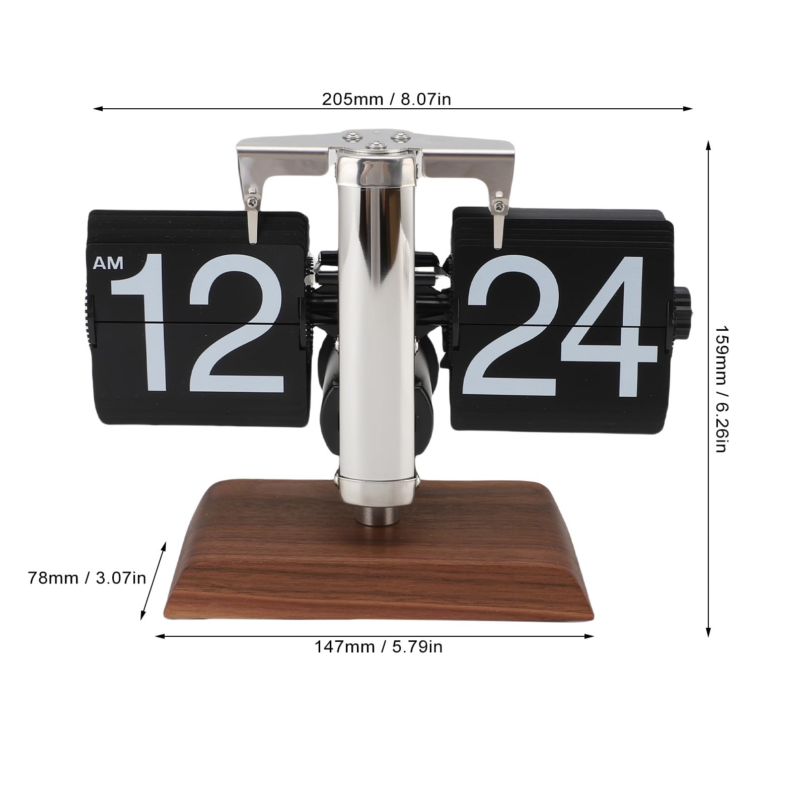 Chrees Retro-Uhr Zum Umblättern, Großes Zahlendesign