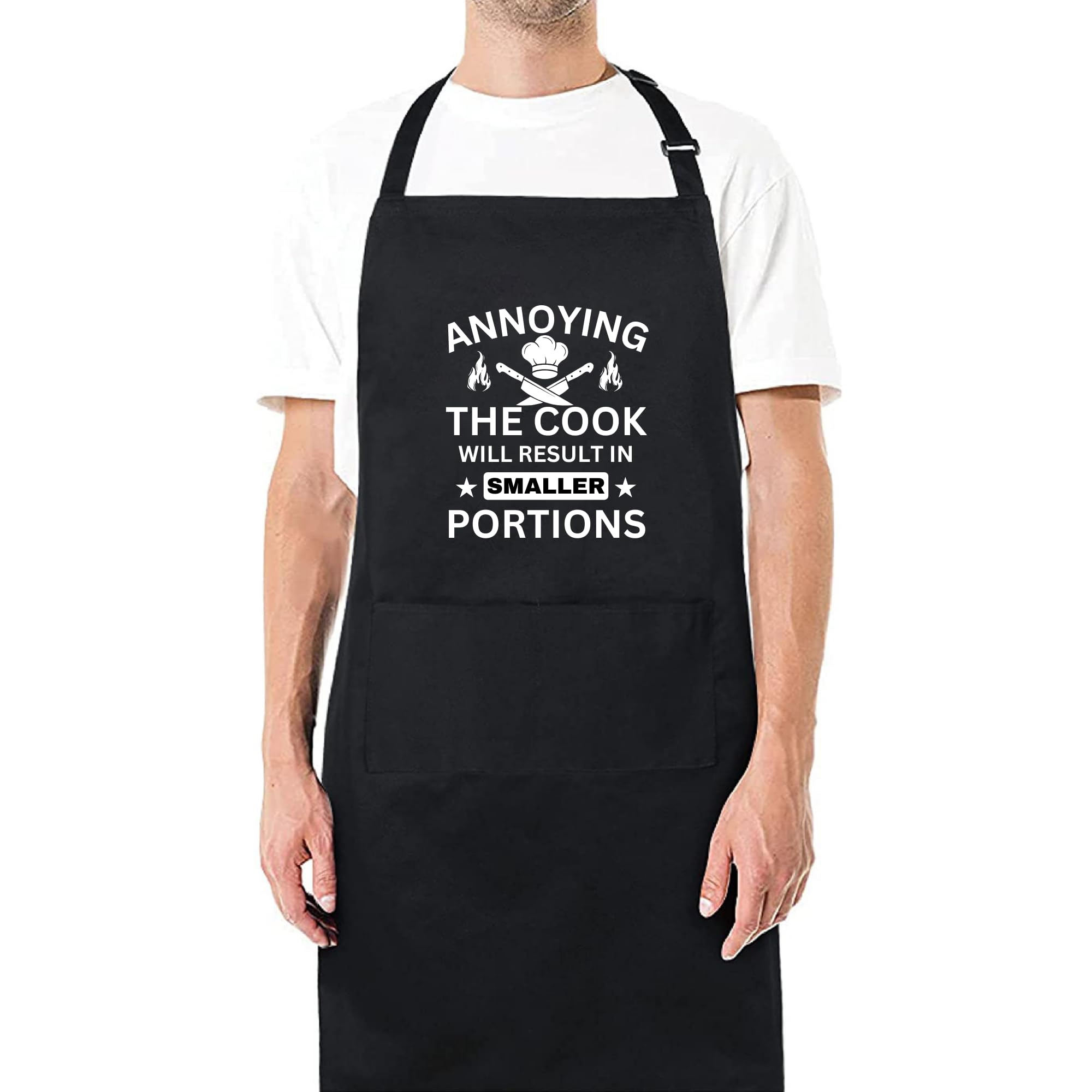 Be Buz Annoying The Cook Will Result In Smaller Portions Chef Funny Aprons for Women Printed Apron Gift for Her Chef Apron Kitchen Apron BBQ Apron Gift Baking Apron Father Day Gift