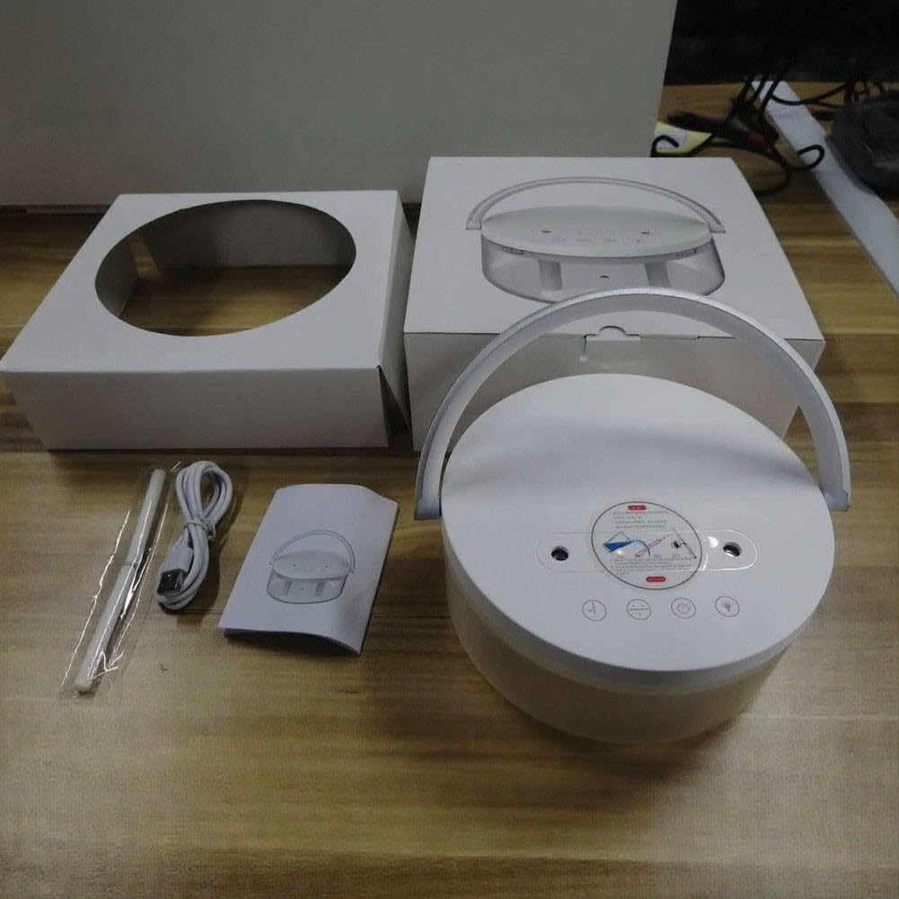 Umidificatore per camera da letto con luce notturna a 7 colori, nebbia a doppio spruzzo ultra silenziosa, funzionamento 20 ore, facile da riempire dall'alto per la scuola materna (A)