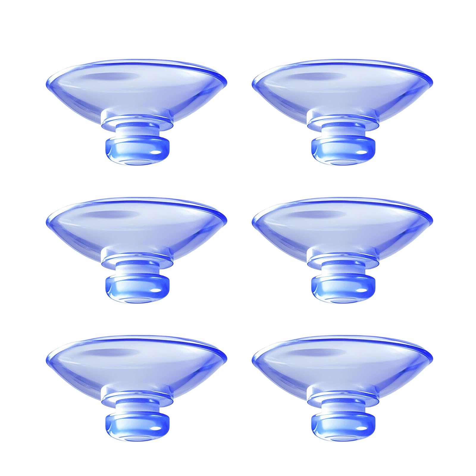 Zepfjhe 2.5Cm 100Pcs Strong Adhesive Pvc Suction Cup Clear Mushroom Shape Sponge Holder Suction For Hanging Home Items Kitchen Cup Organizers