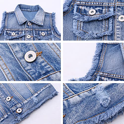 Image of NABER Kids Boys' Sleeveless Outerwear Denim Vest Age 4-13 Years | Boys denim vest