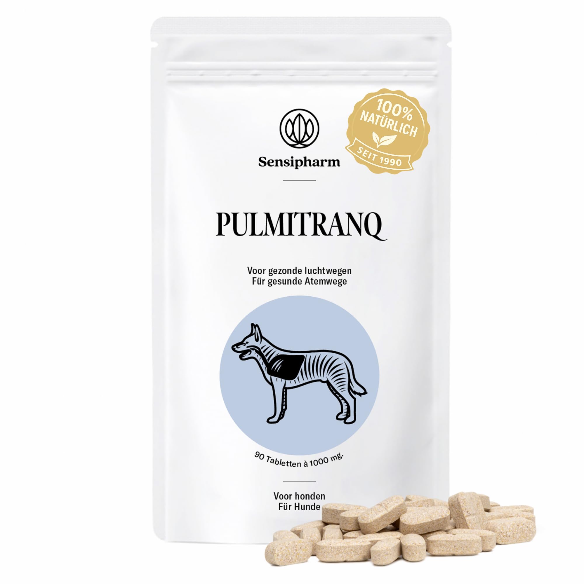 Pulmitranq Hund - Kräuter für Atemwege & Lunge - 90 Tabl.