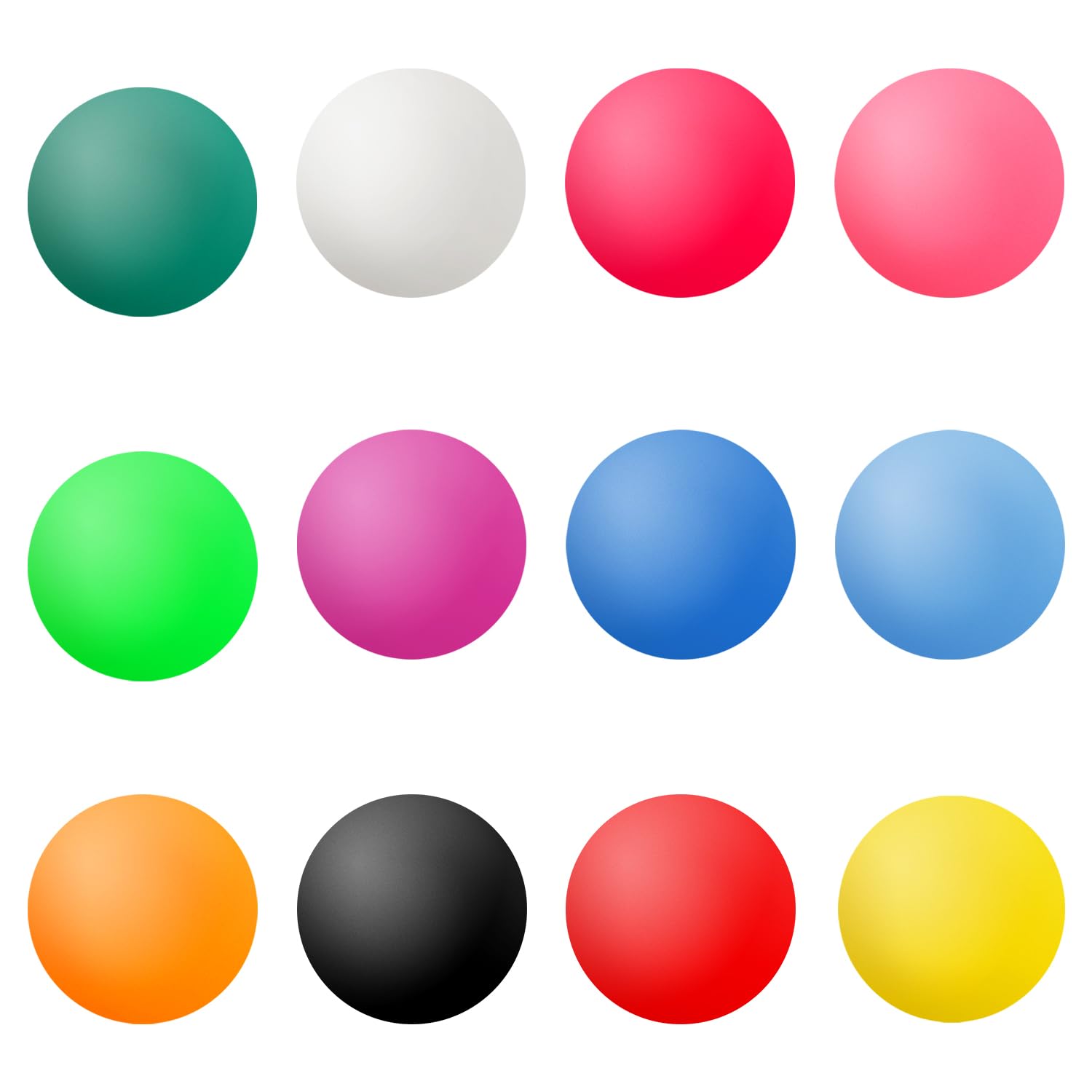 Gaomumu 12PCS Frosted Colored Ping Pong Balls, Lightweight Durable Mixed Color Entertainment Balls, 40mm Plastic Balls for Pool, Cat Dog Toys, Party Decor & Crafts(Random Colors)